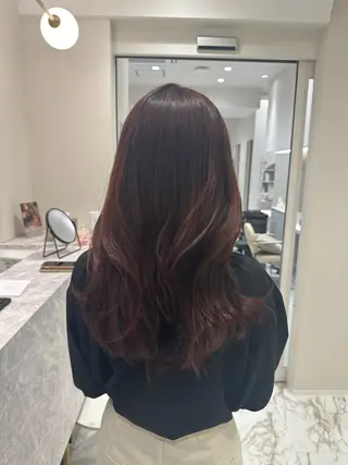 ロング カラー 韓国レイヤー✨ yasuko銀座のヘアスタイル