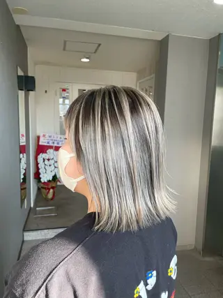 ミディアム カラー Re:Live 澁谷玄のヘアスタイル