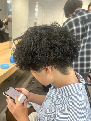 ショート パーマ メンズ 🖤Ayumi🖤 メンズ特化❤️‍🔥のヘアスタイル