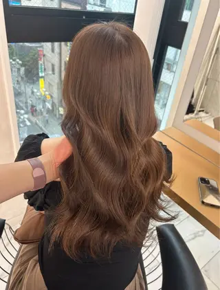 ロング カラー Miyu's所属・𝑨𝑲𝑶 🍒/ ピンクカラーのヘアスタイル