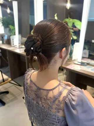 ロング ヘアアレンジ 韓国/透明感カラー さなのヘアスタイル
