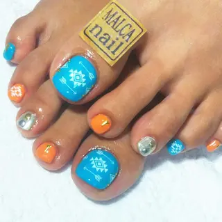 ネイル パーマ ヘアアレンジ ロング マツエク・マツパ カラー キッズ MALCAnail(マルカネイル)所属・荒木 莉奈のネイルデザイン