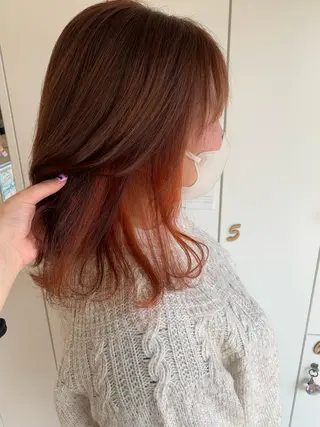 セミロング カラー 🫧ウルフカット/ 畑中結衣🫧のヘアスタイル