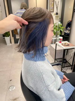 ミディアム カラー 髪質改善will hairdesignのヘアスタイル
