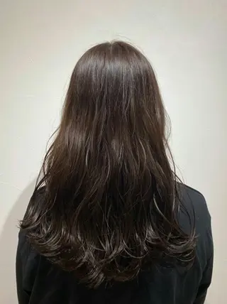 カラー ブリーチなしWカラー /酸性ストレート河本のヘアスタイル