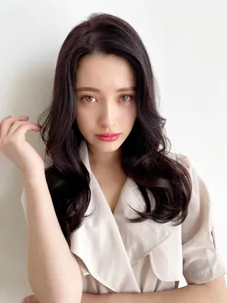 ロング カラー 新宿/韓国レイヤー/ 顔周りカット松本美晴のヘアスタイル