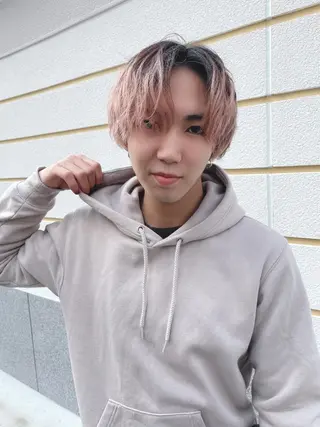 ショート カラー メンズ メッシュカラー 艶髪/西尾 幸樹のヘアスタイル