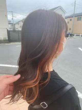 セミロング カラー 🪼高評価🪼 💎柴崎の藤咲💎のヘアスタイル