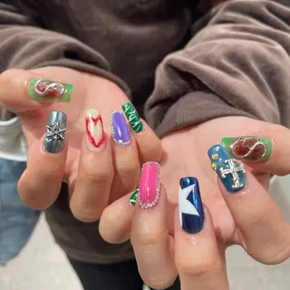 ネイル 🫧飛山琉桜/二条 ネイルアート/束感のマツエク・マツパデザイン