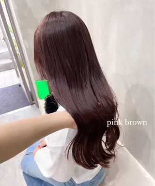 ロング カラー ナツミ/透明感カラー /酸性ストレートのヘアスタイル