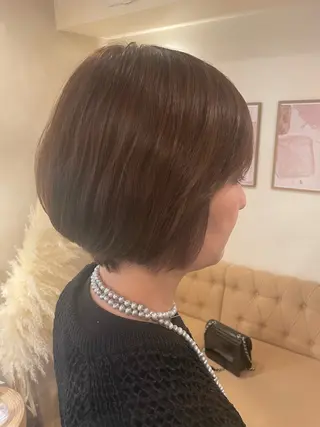 ショート ミルクティ/ピンク/ レイヤー/yuriaのヘアスタイル