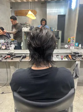 ミディアム メンズ 【明大前フェード/ メンズパーマ/岳】のヘアスタイル