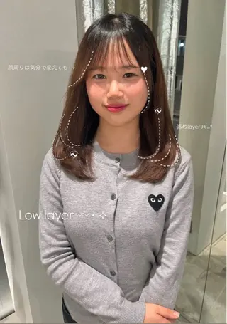 ミディアム nanase / レイヤーカットのヘアスタイル