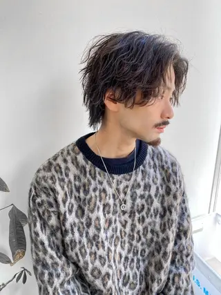 ショート カラー パーマ ヘアアレンジ メンズ NUMBER.12所属・【メンズ専門美容師】 NUMBER.12のヘアスタイル