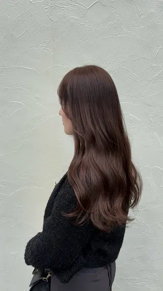 ロング カラー パーマ ヘアアレンジ 【ツヤ髪美容師】 ツダケイスケのヘアスタイル