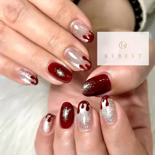 ネイル ❤️💛🩵京橋 痛ネイル⭐️3Dのネイルデザイン