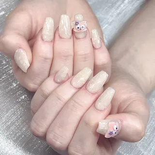 ネイル 長いだし/スカルプ/ パラシェルN.oneのネイルデザイン