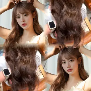 ミディアム しゅり/韓国艶カラー 🩶🫧エクステ🎀のヘアスタイル