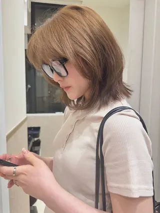 ミディアム 捺葵 @72tomi__のヘアスタイル