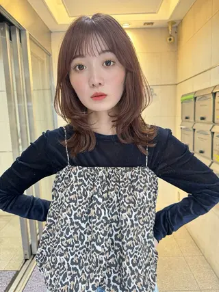 ミディアム 艶髪／レイヤー／ 透明感🎀／MARIのヘアスタイル