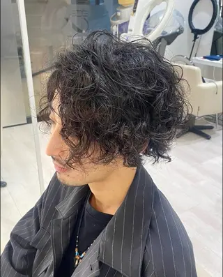 ショート パーマ メンズ SALOWIN二子玉川South店所属・🌼デザインカラー 🌼kumicoのヘアスタイル