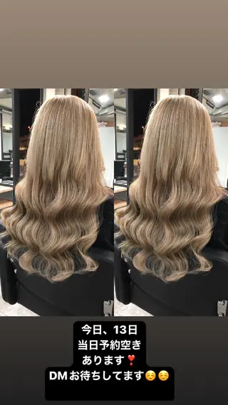 ロング カラー ヘアアレンジ 下妻 カラーエクステ難波のヘアスタイル