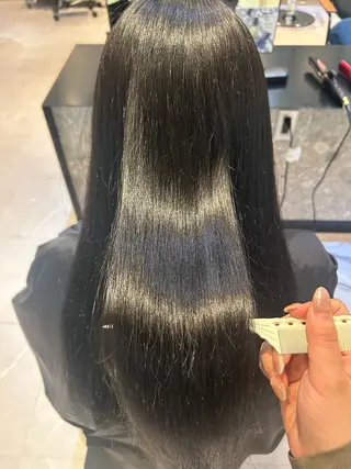 セミロング カラー ヘアアレンジ 縮毛矯正/カット/ 韓国ヘア/蛯原🍤のヘアスタイル