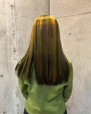 ロング 退色まで透明感ある ダブルカラー/リクのヘアスタイル