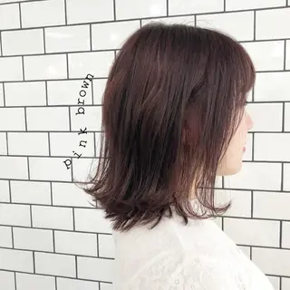 ミディアム カラー お洒落パーマ/ 艶カラー/michiのヘアスタイル