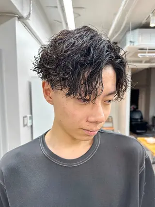 ショート パーマ メンズ メンズパーマ メンズ特化ryoのヘアスタイル