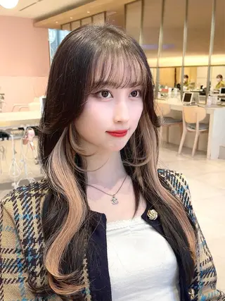 ロング カラー 顔周り特化/韓国ヘア /レイヤー/吉野幸大のヘアスタイル