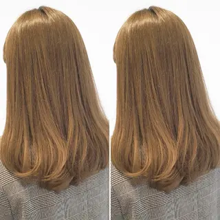 セミロング カラー 美髪⭐︎髪質改善 井上　康司のヘアスタイル