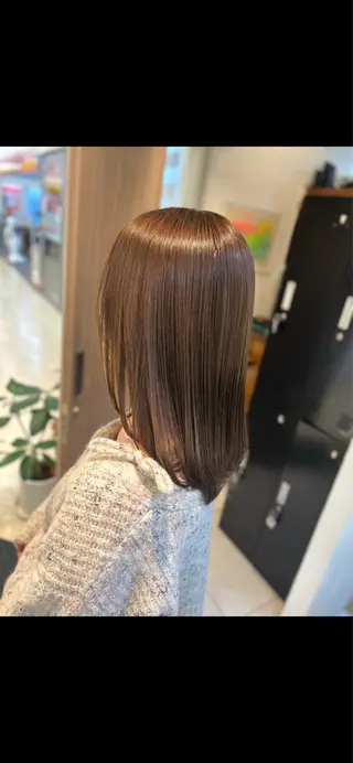 ミディアム カラー 髪質改善/縮毛矯正 ササキナツミのヘアスタイル