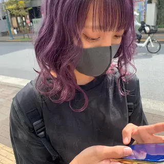 セミロング カラー 韓国ヘア🦋 MIYUのヘアスタイル