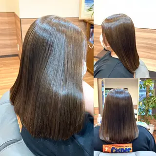 ミディアム カラー パーマ Annon プライベートサロンのヘアスタイル