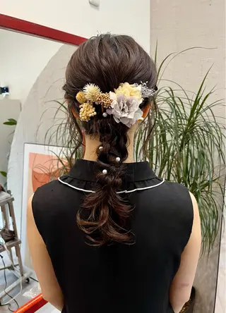 セミロング ヘアアレンジ 金沢市/美容師/ 岡島由希美のマツエク・マツパデザイン