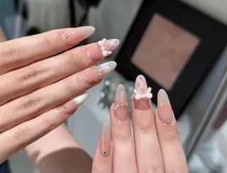 ネイル By moonネイル 🌷ワンホン/韓国風のネイルデザイン