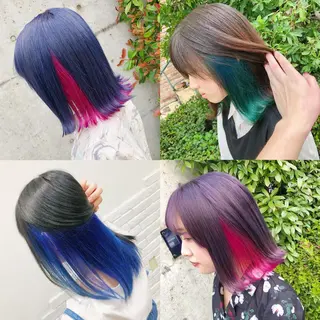 ミディアム カラー ヘアアレンジ メンズ キッズ 💟Chloe原宿店 🩶ハイトーンのヘアスタイル