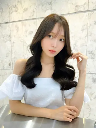 ミディアム カラー 髪質改善/韓国ヘア レイヤー/新宿/ロミのヘアスタイル