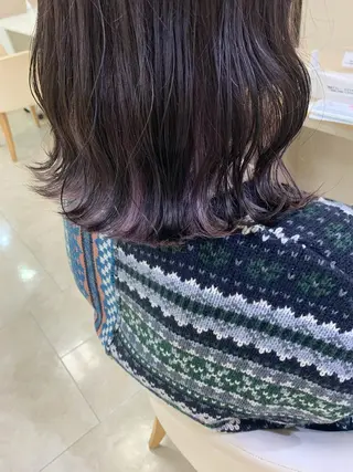 セミロング カラー 暖色専門美容師🎀 お客様満足度◎のヘアスタイル