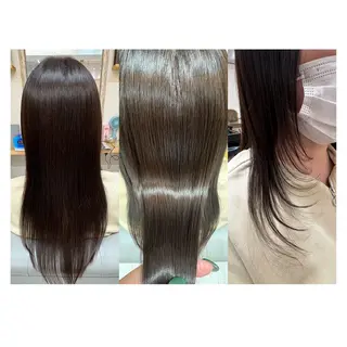 ロング レイヤーカット・ 縮毛矯正 星野のヘアスタイル