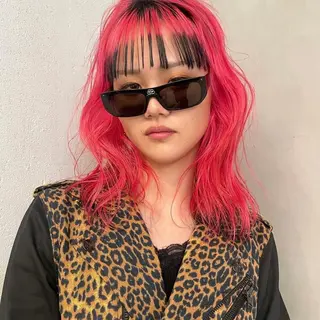 ミディアム カラー 花香竜太/エクステ /ハイトーンカラーのヘアスタイル