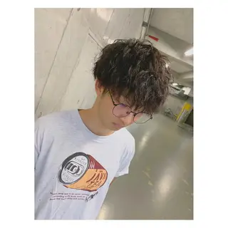 ショート カラー パーマ メンズ ange☞ soutaのヘアスタイル