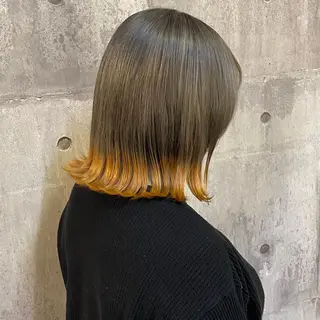 ミディアム カラー 比嘉 陽のヘアスタイル