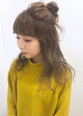 セミロング カラー ヘアアレンジ ai あいのヘアスタイル