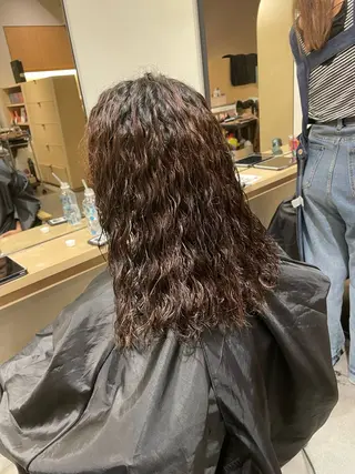 セミロング パーマ Le'a所属・渋谷/フェード/ 國分 翔のヘアスタイル