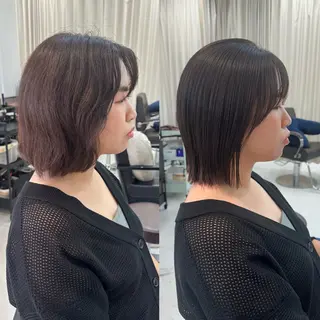 ミディアム 山崎結菜 🫧透明感カラーのヘアスタイル