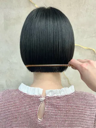 ショート カラー パーマ ヘアアレンジ ボブ｜韓国｜美髪矯正 ｜amika🌙のヘアスタイル