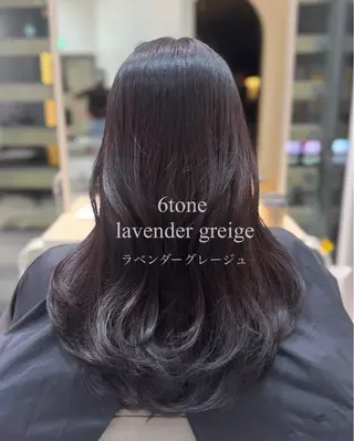 セミロング カラー グレージュ/レイヤー ふうか　渋谷のヘアスタイル