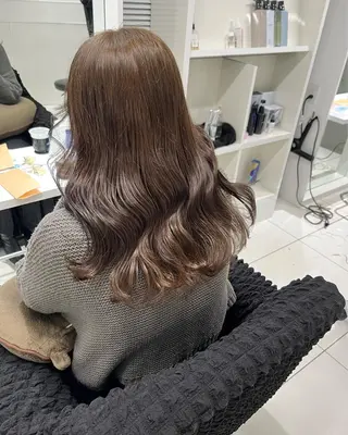 ロング カラー りおな/エクステ /ミルクティーカラーのヘアスタイル
